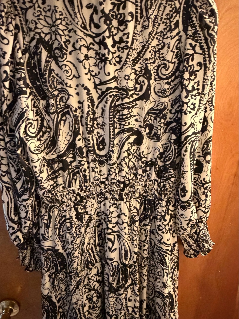 MSK Black and White Paisley Print Dress